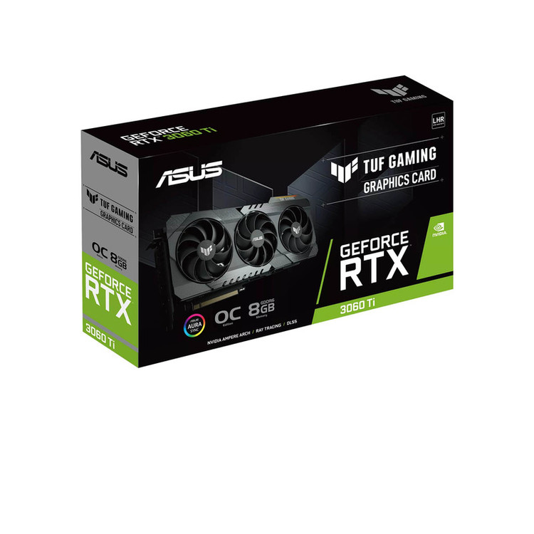 کارت گرافیک ایسوس مدل TUF Gaming RTX 3060 Ti OC حافظه 8 گیگابایت استوک