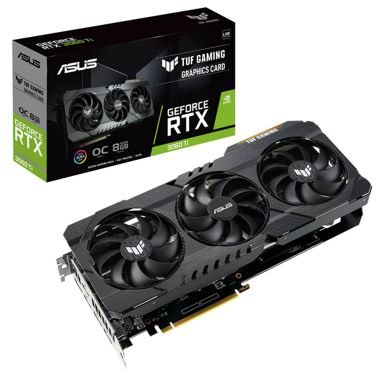 کارت گرافیک ایسوس مدل TUF Gaming RTX 3060 Ti OC حافظه 8 گیگابایت استوک