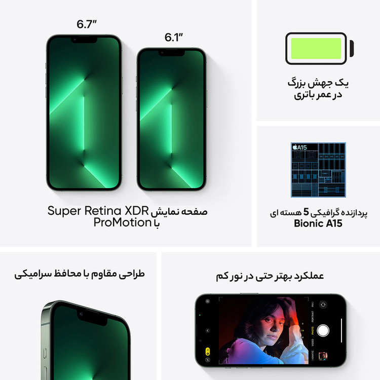 گوشی موبایل اپل مدل iPhone 13 Pro Max ZAA دو سیم کارت ظرفیت 256 گیگابایت و رم 6 گیگابایت - نات اکتیو